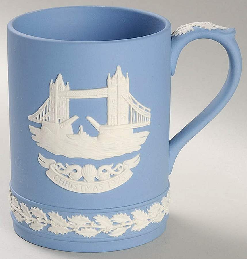 Jasperware Christmas Mug Tower Bridge - No Box by Wedgwood-1