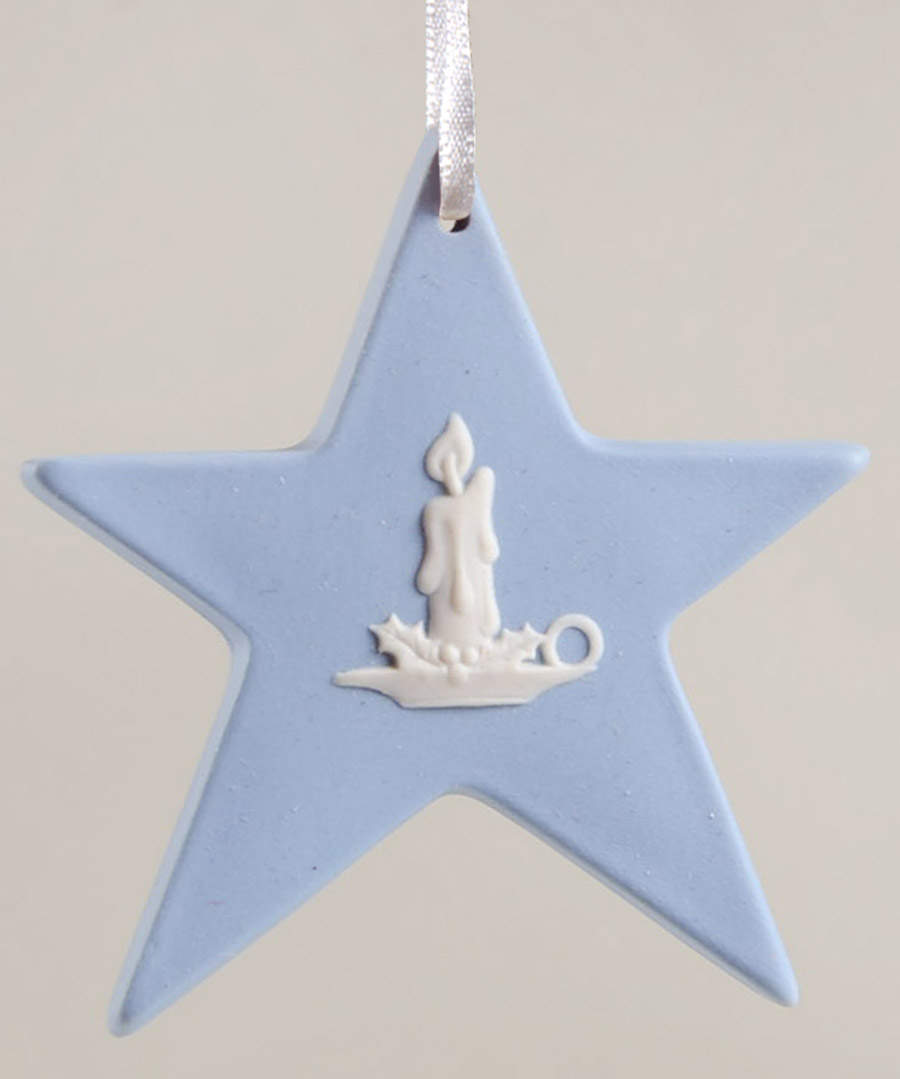 Wedgwood Christmas Ornament Five Point Star With Candle-Twcs - Boxed by Wedgwood-1