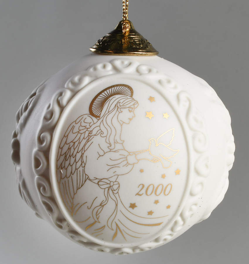 Wedgwood Christmas Ornament 2000 Angel Ball - Boxed by Wedgwood-1