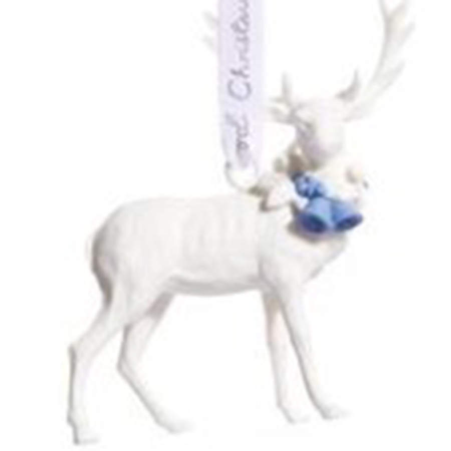 Wedgwood Christmas Ornament White Stag - Boxed by Wedgwood-1