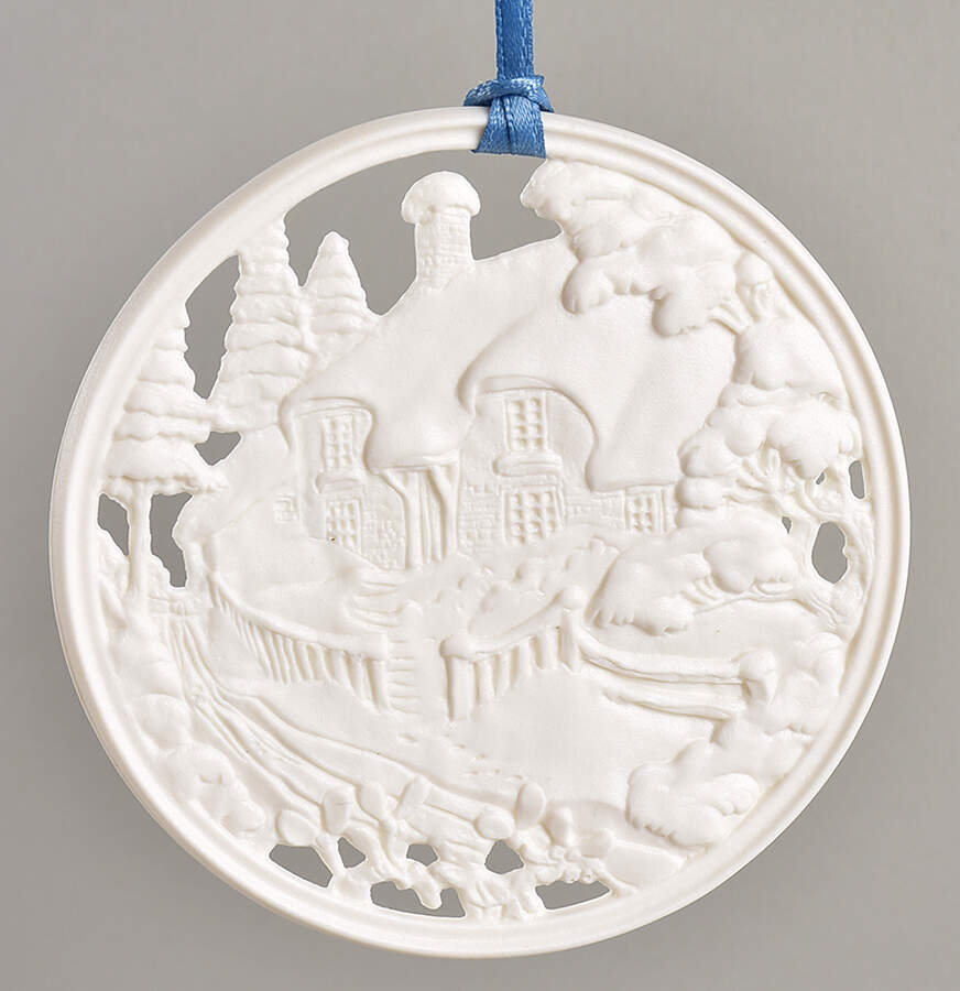 Wedgwood Christmas Ornament Cottage Christmas-White Jasper - Boxed by Wedgwood-1