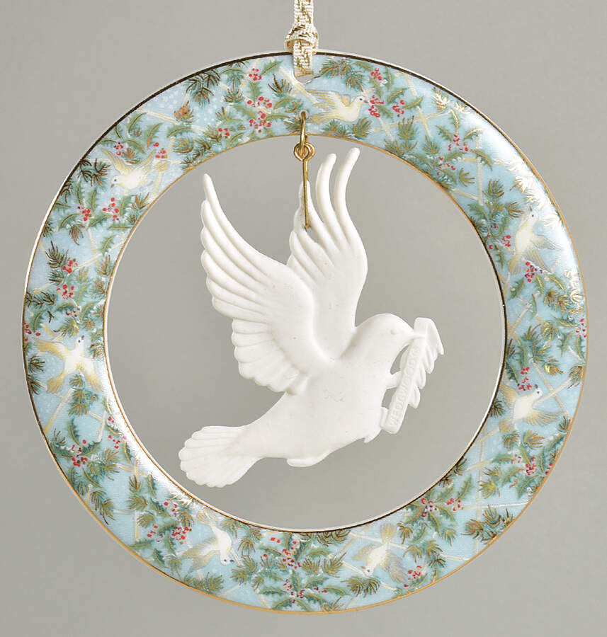 Wedgwood Christmas Ornament Holly And Dove - Boxed by Wedgwood-1