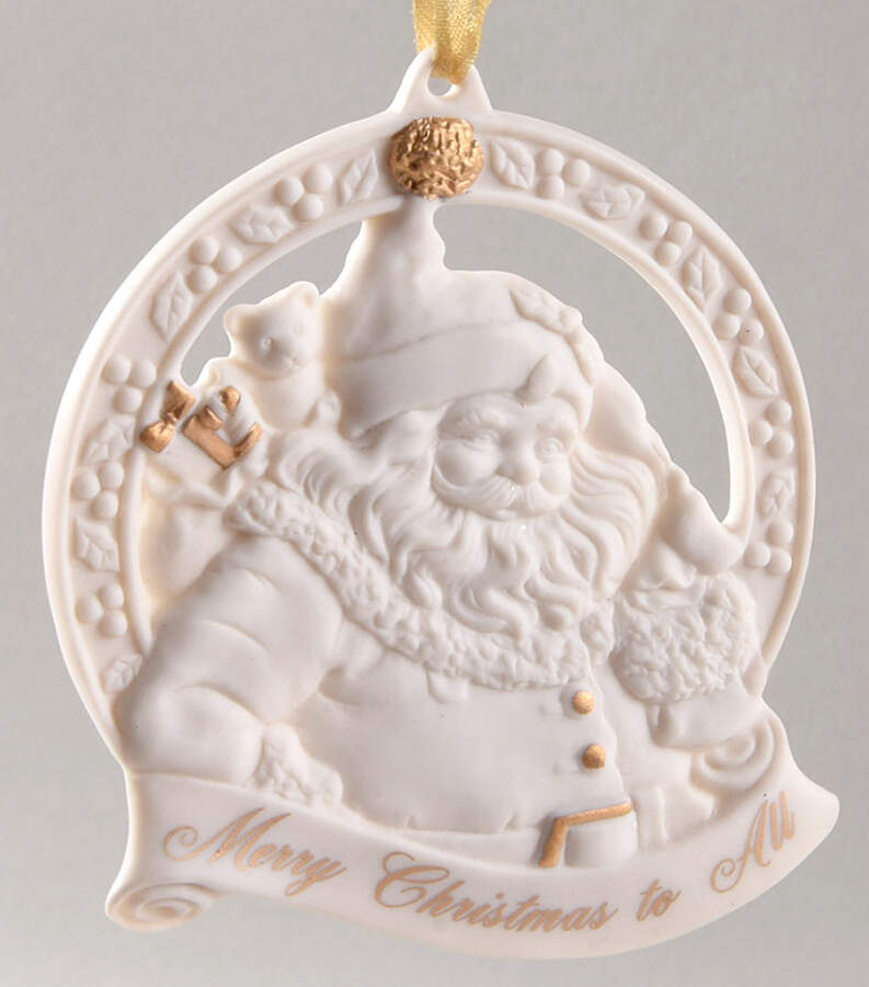 Wedgwood Christmas Ornament Santa-Merry Christmas To All - Boxed by Wedgwood-1