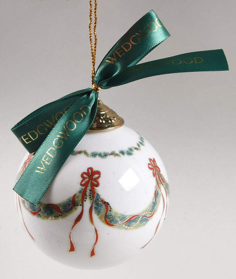 Wedgwood Christmas Ornament Holiday Garland Ball - With Box by Wedgwood-1
