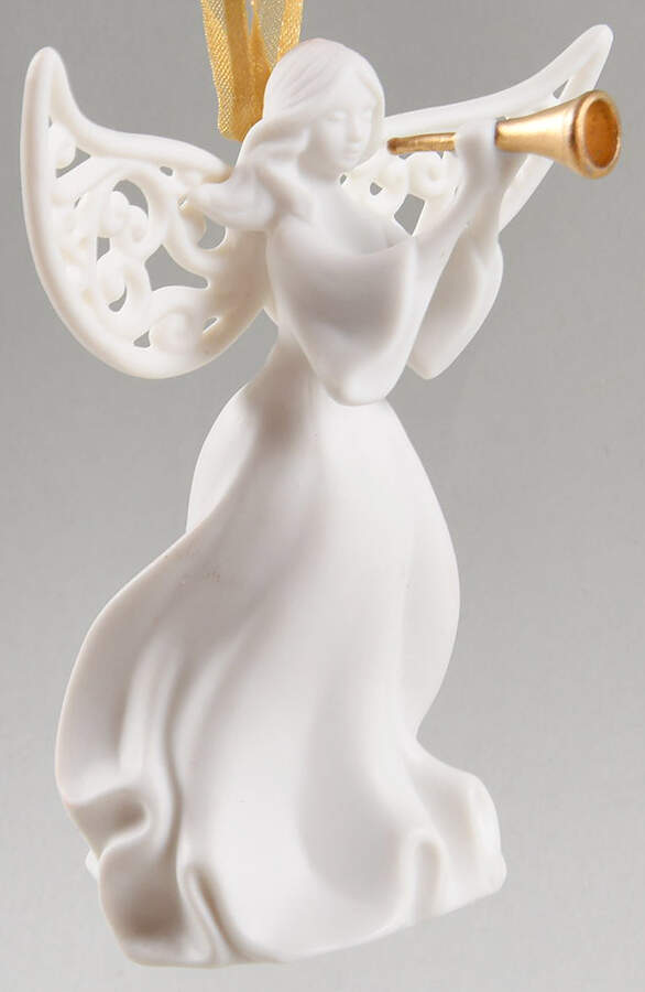 Wedgwood Christmas Ornament Angel With Horn 3-D - Boxed by Wedgwood-1