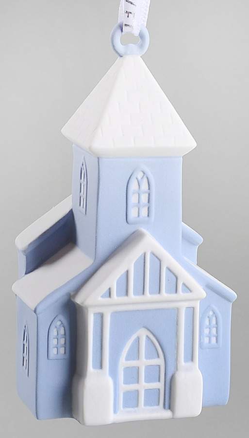 Wedgwood Christmas Ornament Church Blue - Boxed by Wedgwood-1