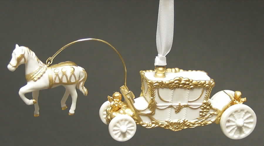 Wedgwood Christmas Ornament Horse & Carriage-Painted - No Box by Wedgwood-1