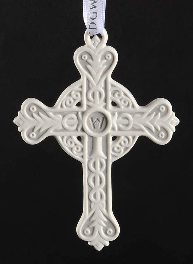 Wedgwood Christmas Ornament Figural Cross - Grey - No Box by Wedgwood-1