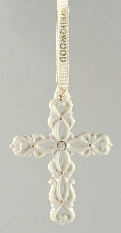 Wedgwood Christmas Ornament Pierced Cross - No Box by Wedgwood-1