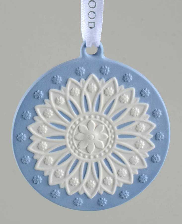 Wedgwood Christmas Ornament Neoclassical Disc Blue - Boxed by Wedgwood-1