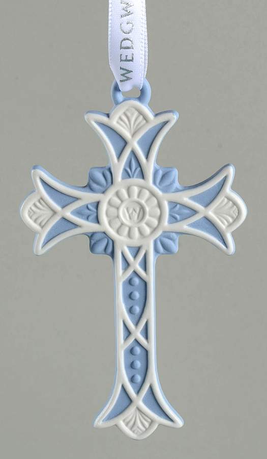 Wedgwood Christmas Ornament Cross Blue - No Box by Wedgwood-1