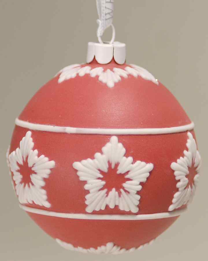 Wedgwood Christmas Ornament Red Star Ball-Small - Boxed by Wedgwood-1