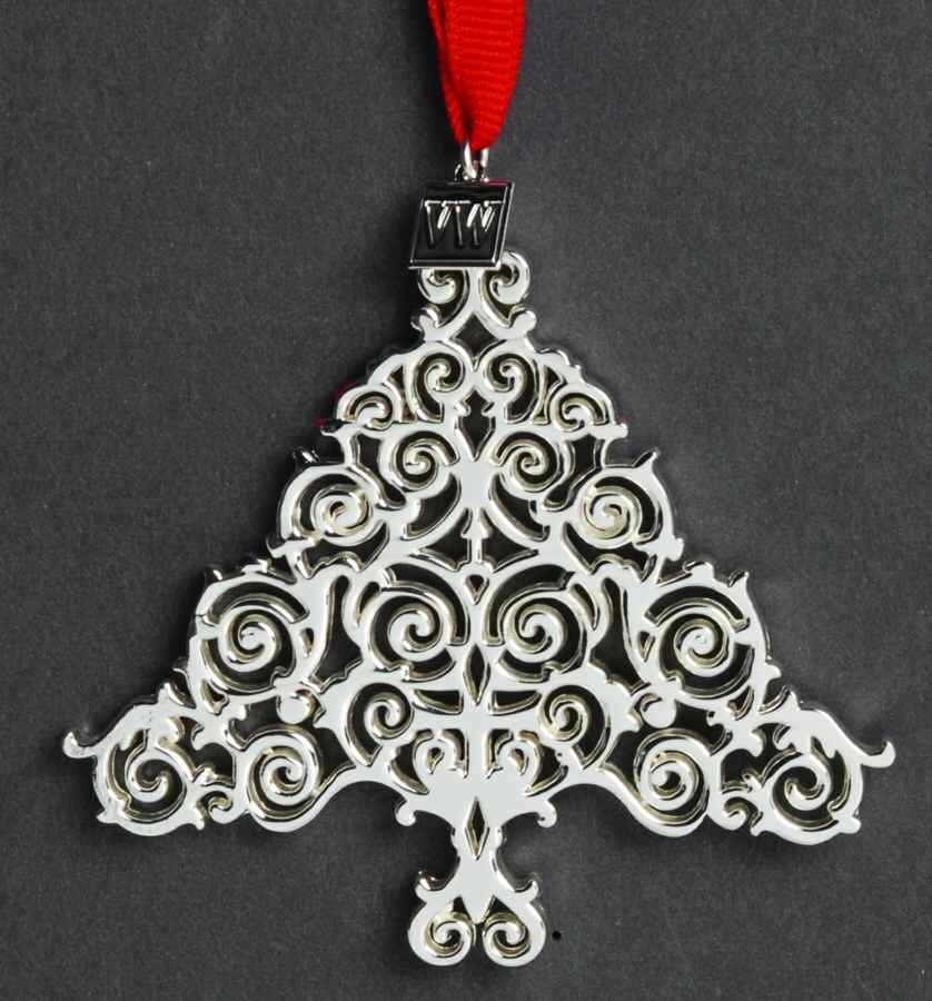 Wedgwood Christmas Ornament Vera Wang Silver Plate Tree - Boxed by Wedgwood-1