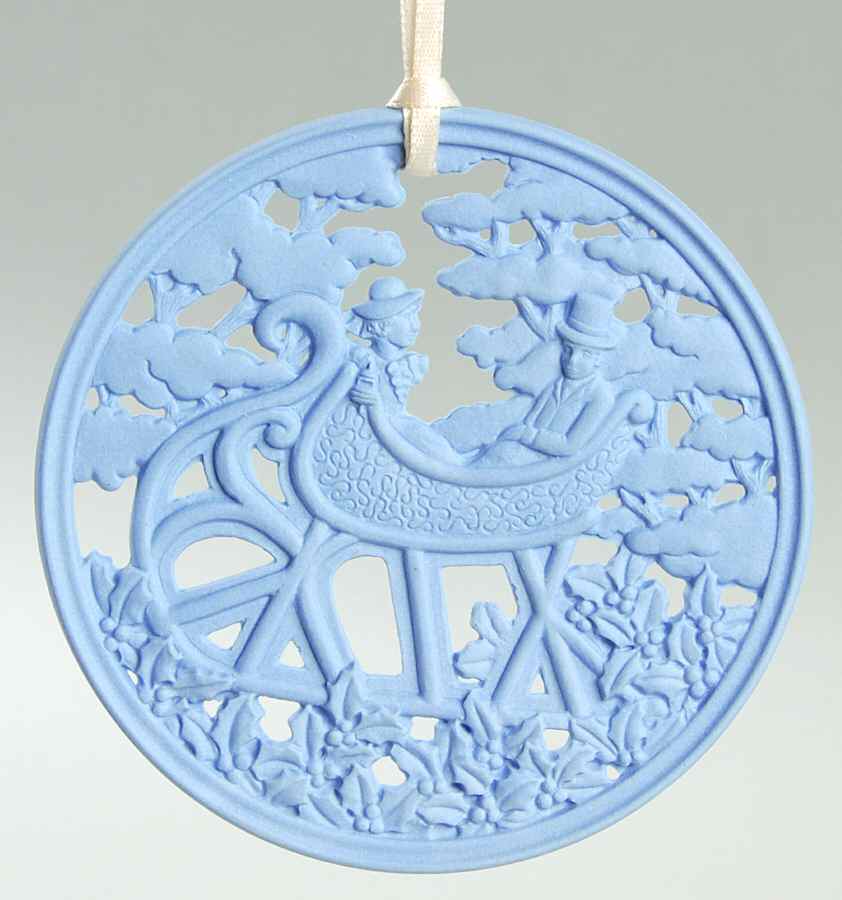 Wedgwood Christmas Ornament Sleighride-Blue Jasper - Boxed by Wedgwood-1