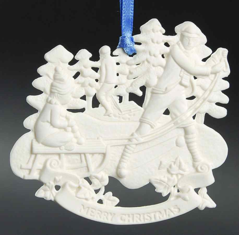 Wedgwood Christmas Ornament Sledding - Boxed by Wedgwood-1