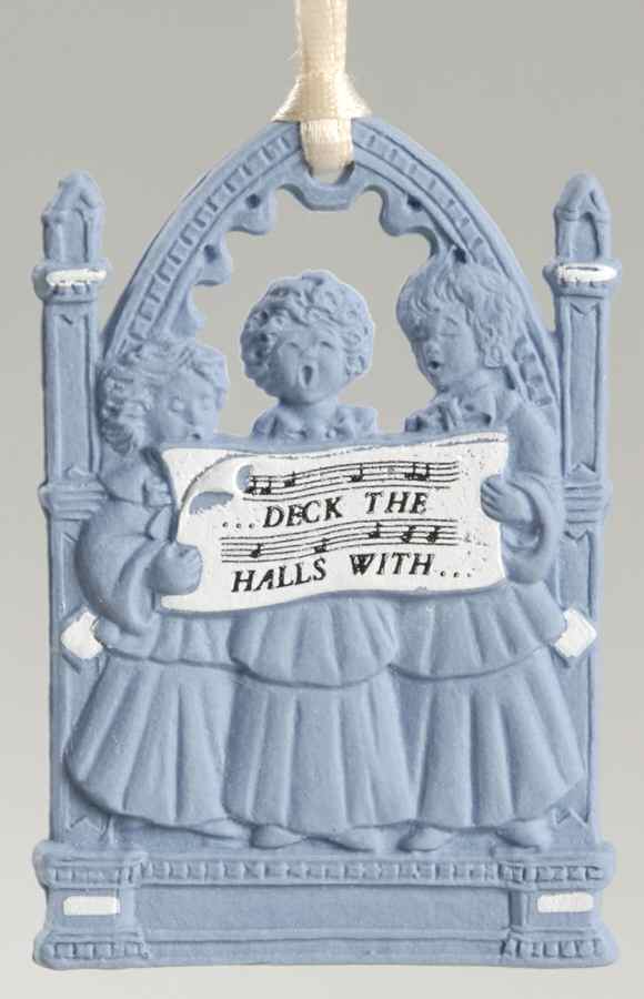 Wedgwood Christmas Ornament Choir Boys-Blue Jasper-Deck The Halls - Boxed by Wedgwood-1