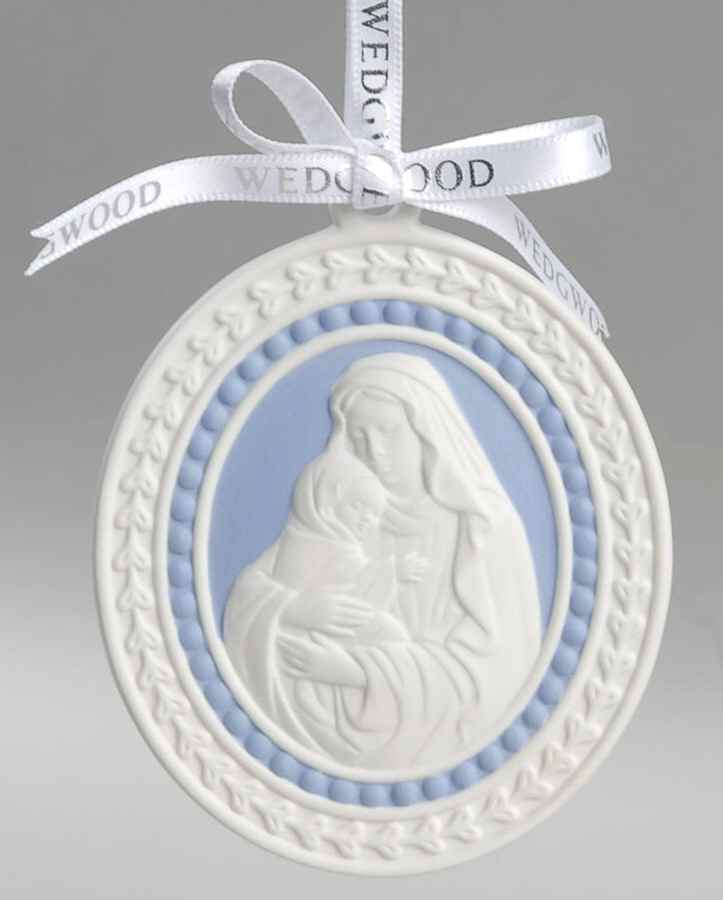 Wedgwood Christmas Ornament Madonna & Child-White Border - Boxed by Wedgwood-1