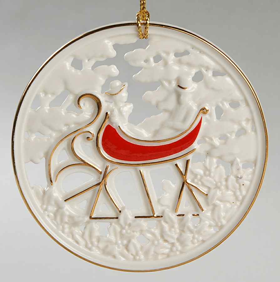 Wedgwood Christmas Ornament Sleighride-Red & White - Boxed by Wedgwood-1