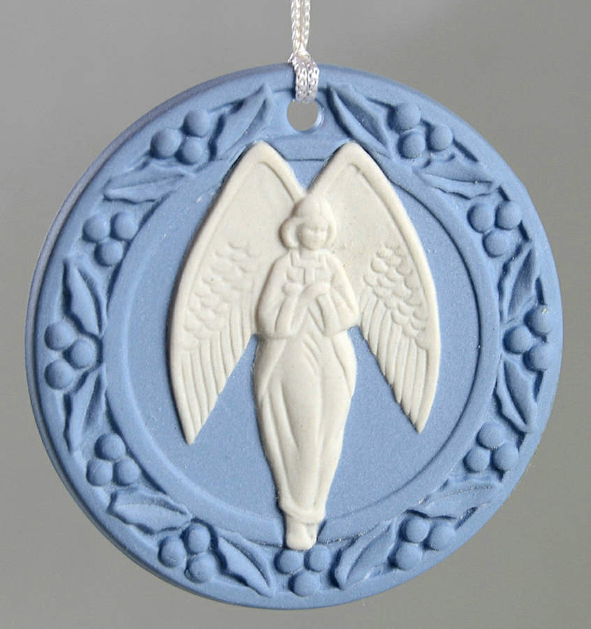 Annual Jasperware Ornament Angel - Boxed by Wedgwood-1