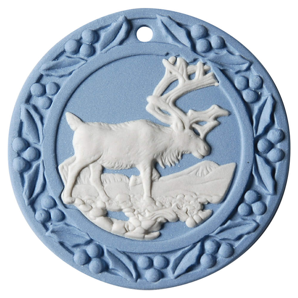 Annual Jasperware Ornament Reindeer - Boxed by Wedgwood-1