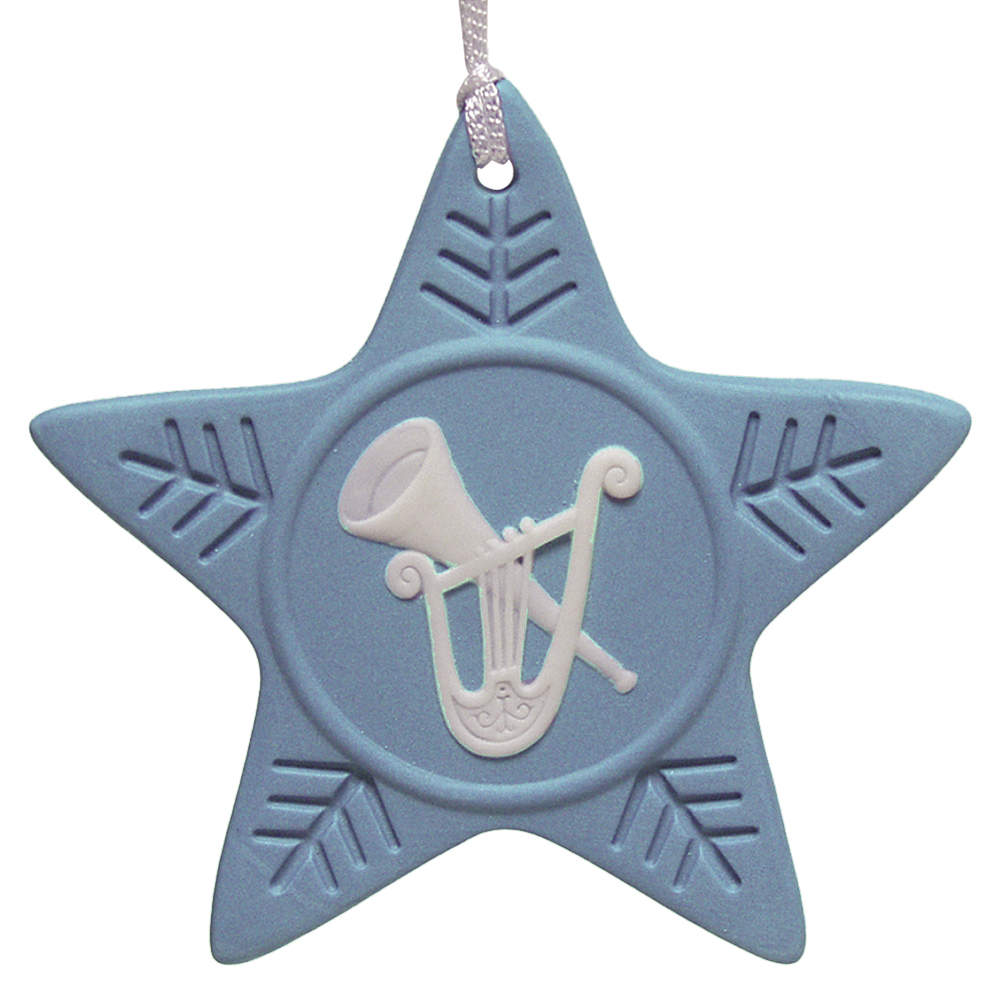 Annual Jasperware Ornament Musical Star - Boxed by Wedgwood-1