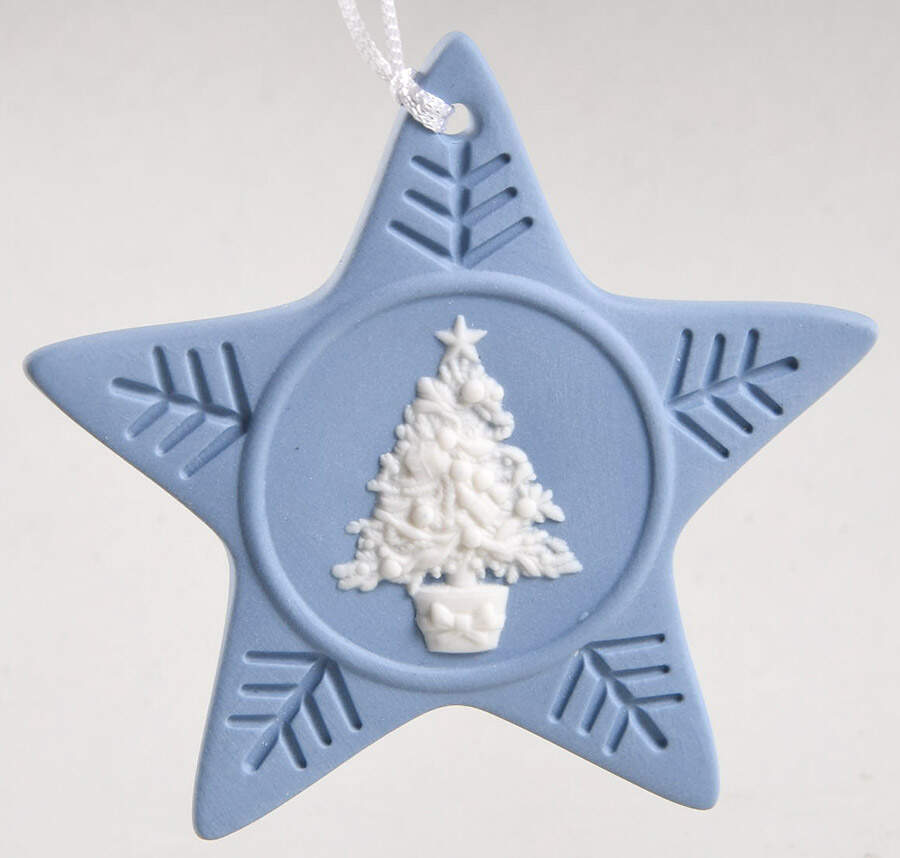 Annual Jasperware Ornament Tree Star - Boxed by Wedgwood-1