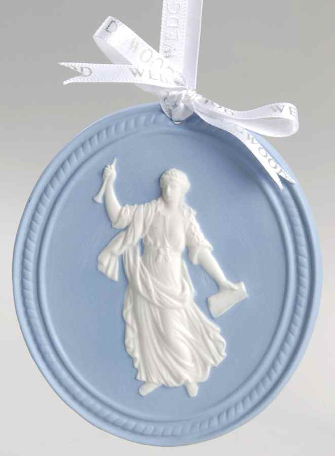 Annual Jasperware Ornament Clio-Muse Of History - No Box by Wedgwood-1