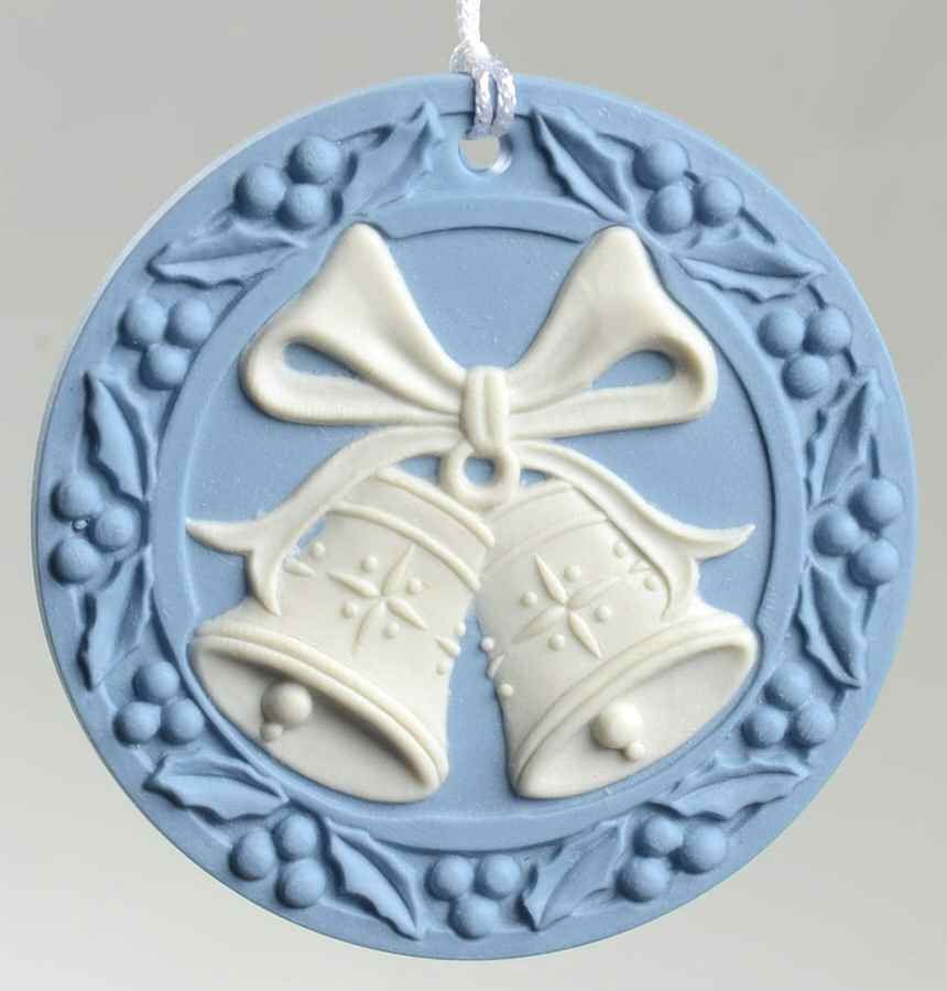 Annual Jasperware Ornament Christmas Bells - Boxed by Wedgwood-1