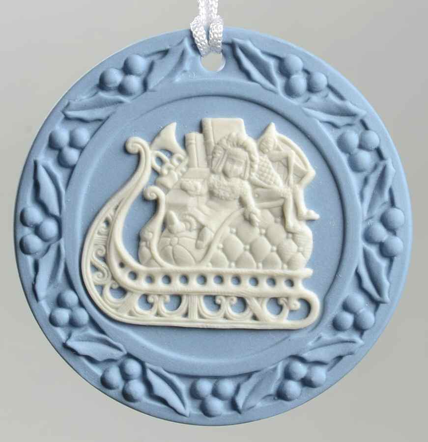 Annual Jasperware Ornament Sleigh - Boxed by Wedgwood-1