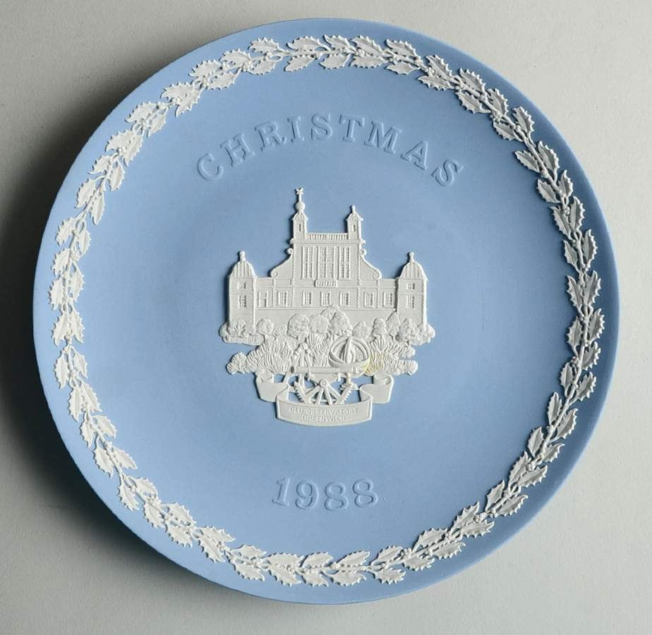 Jasperware Christmas Plate Old Royal Observatory-Greenwich - Boxed by Wedgwood-1