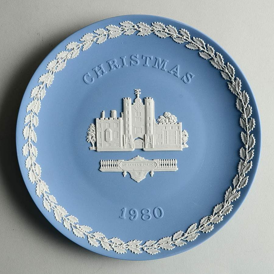 Jasperware Christmas Plate St James Palace - No Box by Wedgwood-1