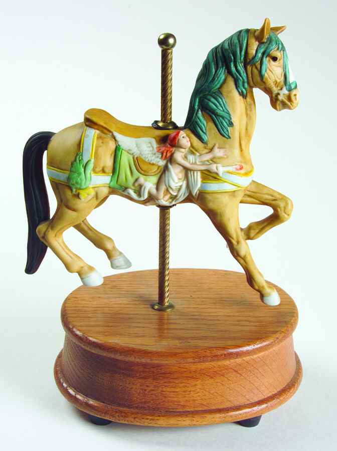 American Carousel Palomino-Wooden Base - No Box by Willitts Galleries-1