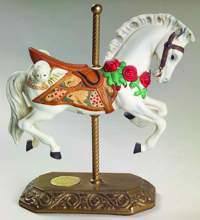 American Carousel Looff Roached Mane Jumper-Brass Base - Boxed by Willitts Galleries-1