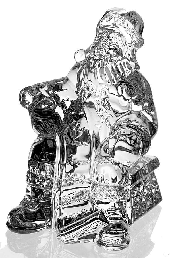 Santa Claus-Figurine 8th Edition Santa-With List - Boxed by Waterford Crystal-1