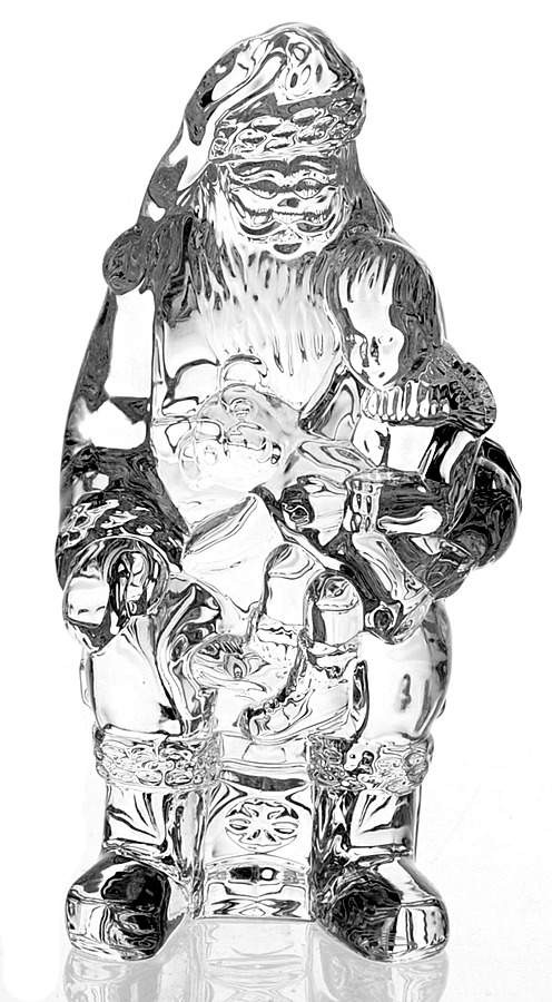 Santa Claus-Figurine 4th Edition Santa-With Child - Boxed by Waterford Crystal-1