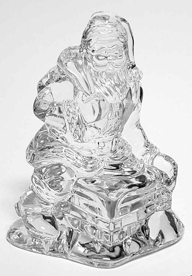 Santa Claus-Figurine 3rd Edition Santa-In Chimney - Boxed by Waterford Crystal-1