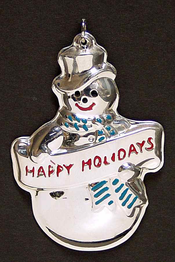 Memories-Enameled Snowman - Boxed by Wallace Silver-1