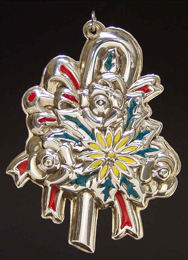 Memories-Enameled Candy Cane - Boxed by Wallace Silver-1