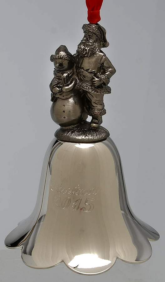 Santa Annual Bell 2015-Santa Bell - Boxed by Wallace Silver-1