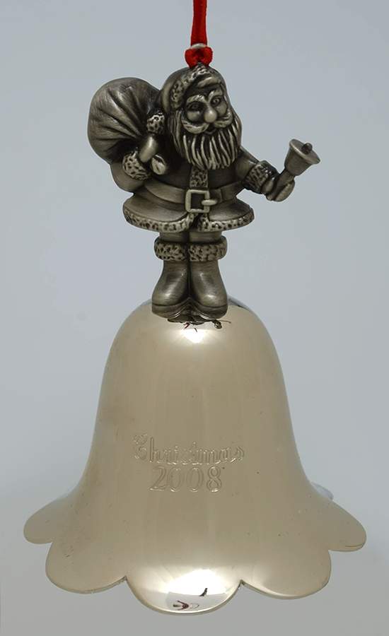 Santa Annual Bell 2008-Santa Bell - No Box by Wallace Silver-1
