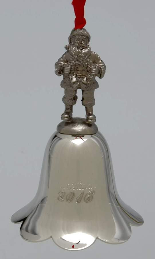 Santa Annual Bell 2016-Santa Bell - Boxed by Wallace Silver-1