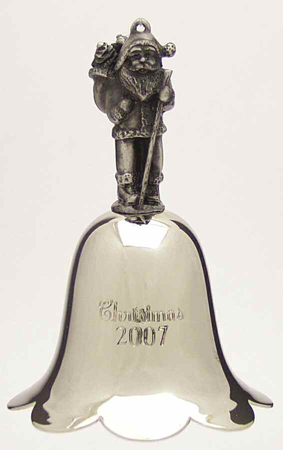 Santa Annual Bell 2007-Santa - No Box by Wallace Silver-1