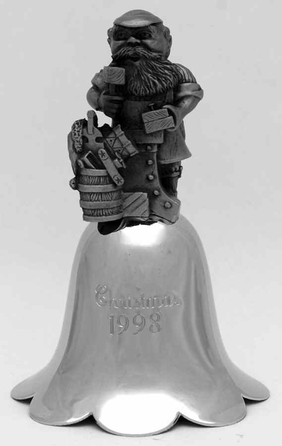 Santa Annual Bell 1998-Santa - Boxed by Wallace Silver-1
