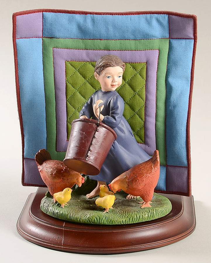 Amish Heritage Nettie-Feed The Chickens - Boxed by Willitts Galleries-1