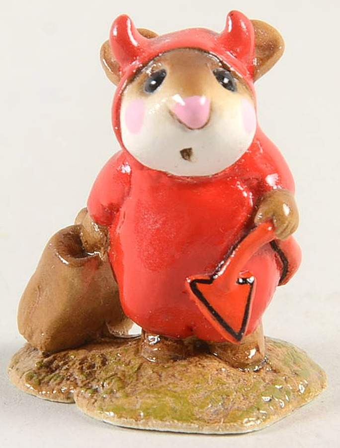 Mice Little Devil-Red - With Box 233 by Wee Forest Folk-1