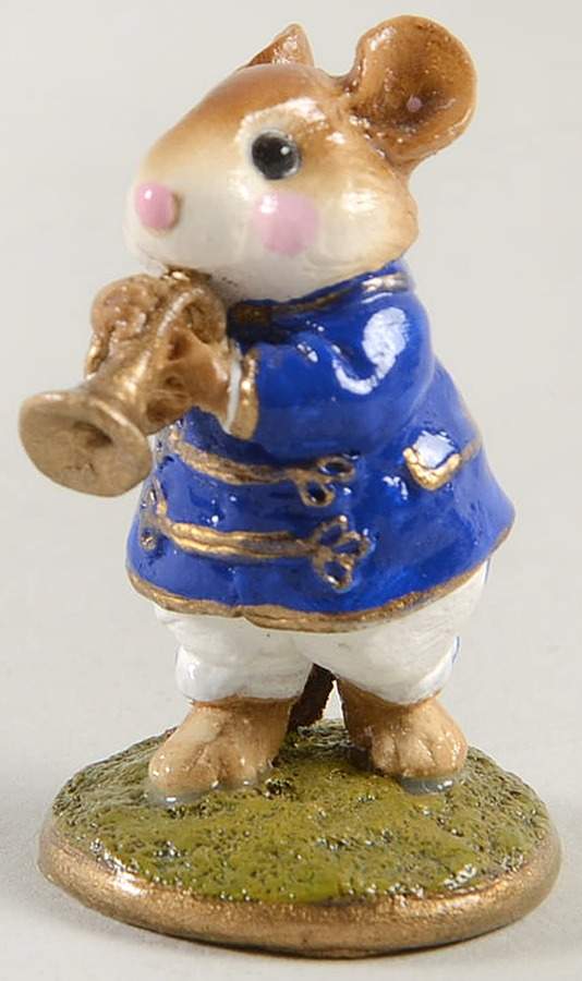 Mice Trumpeter-Blue Coat - Boxed by Wee Forest Folk-1