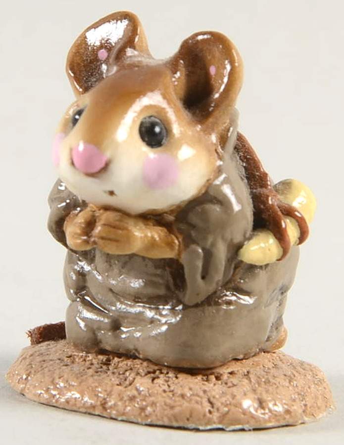 Mice Shepherd Kneeling - Boxed by Wee Forest Folk-1