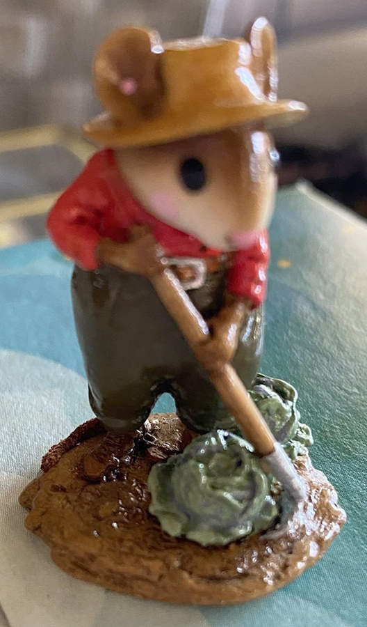 Mice Hoe Joe/ Red Shirt - With Box Bx315 by Wee Forest Folk-1