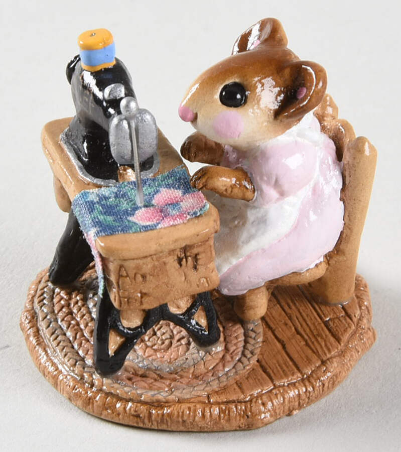 Mice Miss Bobbin -Pink Dress - Boxed by Wee Forest Folk-1