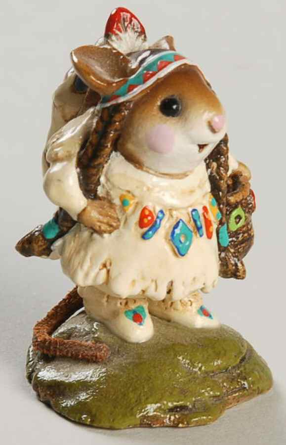 Mice Running Doe And Little Deer -Light Blue - No Box by Wee Forest Folk-1